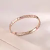 Pulsera de Plata S925 Chapada en Oro Rosa Incrustada con Diamantes para Mujer, Pulsera de Barra de Oro Pequeña Estilo Commuter de Moda de Lujo Ligero, Popular en Xiaohongshu