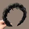 Tiara de Malha com Strass de Luxo para Mulheres, Tiara de Moda Elegante de Alta Qualidade para Uso Diário, Acessório de Cabelo