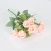 Ramo Pequeño de 10 Rosas Artificiales de Diamante Personalizadas para Hogar, Jardín, Negocio, Super Exterior, Ingeniería, Maceta, Arreglo Floral, Decoración Falsa