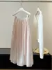 Falda de Color Sólido con Retazos Suave y Ligera para Mujer, Nuevo Estilo de Verano, Cintura Alta, Línea A Adelgazante, Longitud Media, Falda Abullonada Acampanada