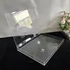 Caixa de armazenamento de papel A3 transparente em acrílico com tampa, caixa para documentos, caixa organizadora, caixa expositora retangular com tampa basculante