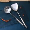 Juego de Utensilios de Cocina Domésticos de Acero Inoxidable Grueso Cuchara Espátula Utensilio para Cocinar Cuchara para Freír Cuchara Sopera Grande Colador