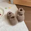 Nuevos Zapatos de Algodón con Felpa Otoño/Invierno 2026 para Niñas, Zapatos Peludos, Zapatos de Princesa Cálidos Casuales, Zapatos para Bebé, Mocasines para Niños