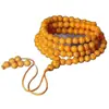 Pulseira Budista de Cristal Translúcido de Cinábrio Cru com 108 Contas para Homens e Mulheres, Pulseira Banhada a Ouro Atacado e Dropshipping