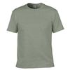 Camiseta Gildan 63000 de manga corta con cuello redondo y estampado en blanco. Camiseta Gildan de algodón puro de 150 g. Camiseta publicitaria personalizada.
