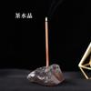 Pedra Crua de Cristal Natural Porta Incenso Rosa Roxo Branco Cristal Bloco de Cristal Queimador de Incenso para Buda Base para Incenso de Buda Pedrinhas de Cristal Atacado