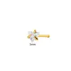Piercing de Nariz Henson de Aço Inoxidável 3mm Coração Estrela de Cinco Pontas Quadrado Triângulo Redondo Zircônia Piercing de Nariz Joias de Piercing Europeias e Americanas