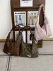 Nueva bolsa informal tipo dumpling de estilo coreano para otoño e invierno, estampado de leopardo vintage, bolsa de axila Y2K dulce y genial para ir al trabajo, bolso cruzado con cremallera