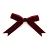 Decoración de árbol de Navidad en stock transfronteriza lazo de cinta de terciopelo caja de regalo de Navidad empaque lazo de cinta de terciopelo verde