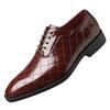 Amazon Aliexpress Venda Quente Transfronteiriça Masculina Brilhante Bico Fino Estilo Britânico Cadarço Casual de Negócios Sapatos de Couro 26022