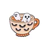 Insignia de Serie de Animales Taza de Té Dibujos Animados Gato/Capibara/Serpiente/Patrón Sost Creativo Broche Estilo Lindo Accesorios