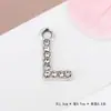 Acessórios de Pingente de Letra com Strass Cruzado Europeu e Americano Moda Elegante Versátil Pingente de Liga Material para Acessórios de Joias DIY