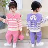 Conjunto para Niñas 2025 Otoño Sudadera y Pantalones Elegantes de Manga Larga para Niños Niña Pequeña Moda Deportiva de Dos Piezas de Primavera y Otoño Moderna