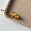 Anel Vintage Retrô de Flor de Íris Cruzada para Mulheres, Design de Nicho, Anel da Moda Novo Tendência para o Dedo Indicador