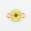 Aleación Accesorios para Joyería DIY Colgante de Margarita y Girasol Esmaltados Accesorios para Pendientes Amuletos para Teléfono Venta al por Mayor