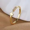 Moda japonesa y coreana anillo de círculo cruzado simple liso para mujer INS apertura ajustable delgado nueva moda joyería al por mayor