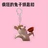 Bebida de Verano Gato Lindo Dibujo Animado Llavero Acrílico Colgante Creativo para Mochila Regalo para Pareja Decoración Casual