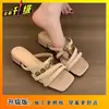 Sandalias de Punta Cuadrada de Tacón Grueso sin Cierre de Estilo Francés de Gama Alta para Mujer, Nuevas Sandalias Cómodas Estilo Hada para Mujer Primavera/Verano 2025