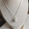 Colar de Bola de Prata Tecida Oca Fosca Pingente de Bola Redonda Retrô Corrente Fina Ajustável Corrente Simples para Clavícula Feminina Fonte