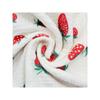 Pijama de algodón de doble capa con estampado de fresas pequeñas, confeccionado y listo para usar, ideal para el hogar, para mujer y niña, con estampado de flores.