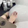 Manchas de latte color de uñas que se desgastan pegatinas de uñas para uñas que saltan pieza avanzada de belleza de uñas nueva uña postiza uña uña uña parche de uña uña terminada