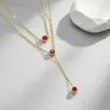 Collar sencillo de doble capa para mujer, cadena de clavícula elegante de celebridades de Internet de moda 2023, nuevo diseño de nicho, cadena de collar con sentido