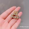 Horquilla de pelo con perlas y diamantes de imitación para mujer, pequeña y exquisita, con flequillo, pinza pequeña para sujetar la cabeza, accesorio para la cabeza