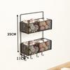 Caja de Almacenamiento de Jengibre Ajo Cocina Estante de Almacenamiento de Jengibre Ajo Cebollín de Pared Estante para Condimentos de Pared Cesta para Verduras Colgante de Pared Artefacto sin Perforaciones