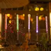 Luces Solares de Caña para Patio Decoración Exterior, Luces Impermeables para Césped y Jardín, Luces con Enchufe de Tierra Sin Cableado