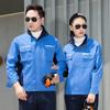 Roupa de Trabalho Primavera e Outono Terno Roupas para Construção de Edifícios Oficina Roupas para Reparo Automotivo Ferramentas de Manutenção Roupa de Seguro do Trabalho Logo Bordado