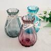 Estilo Europeu Vaso de vidro Ornamentos da sala de estar Vaso transparente colorido Recipiente de cerâmica Desktop Ornamentos Decorativos Vaso