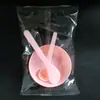 Tazón para Mascarilla Facial Empaque Individual Herramienta para Maquillaje y Spa Juego de Tres Piezas Tazón Pequeño de Plástico Varilla Mezcladora Cuchara Medidora con Escala