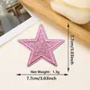 Parche Bordado de Estrella de Cinco Puntas con Purpurina de Nuevo Estilo, Accesorios de Ropa y Equipaje de Venta Caliente Transfronteriza, Parche Decorativo Termoadhesivo