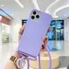 Capa de Silicone com Cordão para iPhone 13Pro 12Pro Max com Cordão