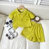 Traje de Polo para Niños Ropa de Verano para Niños 2025 Nuevo Moderno Genial Niño Manga Corta Shorts Conjunto de Dos Piezas Ropa para Bebé