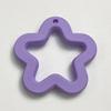 Tacto de goma agujero para colgar estrella de cinco puntas hueca flor de ciruelo diy hecho a mano collar cadena para teléfono móvil accesorios material para aretes cuentas