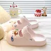 Zapatos Mary Jane Versátiles y Transpirables para el Verano, Pantuflas Cerradas con Exquisito Encaje Ondulado, Zuecos Elegantes de EVA