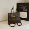 Mochila Retro com Zíper 2026 Estilo Europeu e Americano Feminina Grande Capacidade Impermeável PU Bolsa de Mão Design de Costura