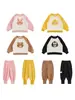 Wuli Bu un Conjunto para Niños Invierno Nuevo Estilo Más Terciopelo Engrosado Cálido Sudadera con Capucha de Animal Pantalones Deportivos Versátiles para Niña Pequeña