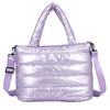 Bolsa Feminina de Algodão 2024 Outono Novo Fio Bordado Algodão Espacial Bolsa de Ombro Bolsas Transversais Femininas Fashion Brilhantes