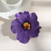 Z 9,5cm Cabeça de Flor de Hibisco Artificial Multicolorida para Decoração de Sala de Estar em Casa Acessórios de Cabelo DIY Acessório de Grampo de Cabelo com Flor