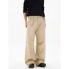 Outono 2026 Streetwear Americano Cleanfit Cor Sólida Simples Casual Calças Unissex Largas Caimento Fluido Perna Reta Longas Tendência