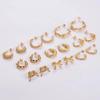 Pendientes de acero inoxidable de alta calidad Perla pendientes de otoño e invierno de aspecto caro fundición geométrica calientes pendientes todo-partido Moda