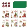 Porta-dinero Creativo de Navidad de Amazon Transfronterizo con Tarjeta de Felicitación y Sobre, Tarjeta de Bendición Escrita a Mano para Nochebuena, Tarjeta de Regalo de Flores