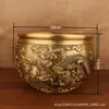 Doble Dragón latón lucky cobre cilindro decoración oficina creativo quemador de incienso hogar dragón cilindro decoración decorativa china