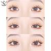 Pestañas postizas W-1 para mujer, diseño de diablito, tallo transparente, rizado, simulación natural, ojos de dibujos animados europeos y americanos, autoinjerto.
