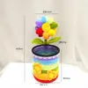 Produto Acabado: Porta-canetas em formato de palito torcido, Decoração com Flor Artificial de Girassol Colorida, Ornamento Criativo, Presente para o Dia do Professor