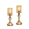 Portavelas Aromático de Cristal de Lujo Ligero Cena a la Luz de Velas Decorativo Transparente Estilo Europeo Adornos para Velas Base para Velas de Sala de Estar