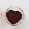 Nueva taza de café de vidrio creativa en forma de corazón de doble capa con aislamiento térmico para altas temperaturas, taza para té con leche, taza de amor de vidrio de borosilicato alto