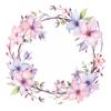Nova guirlanda de flores e folhas aquarela fun-m44 adesivos de vaso sanitário decorativos para embelezar banheiro adesivos de parede